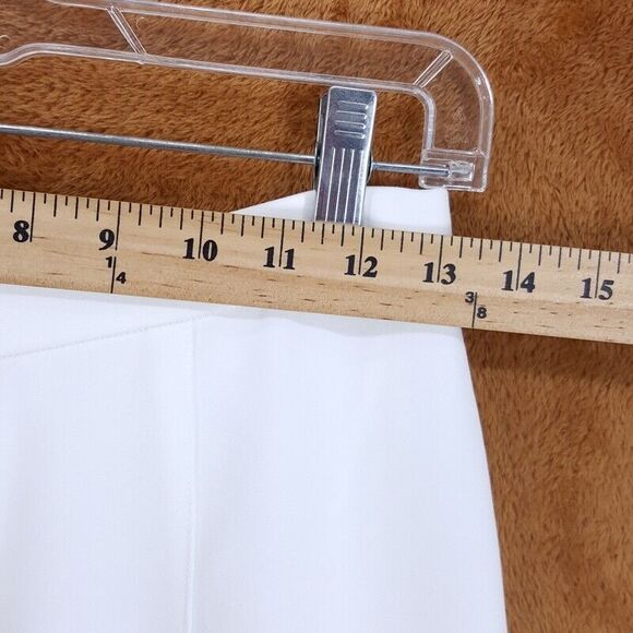 Milani Stretch Crepe Straight Leg White Women's Trousers - Picture 5 of 9